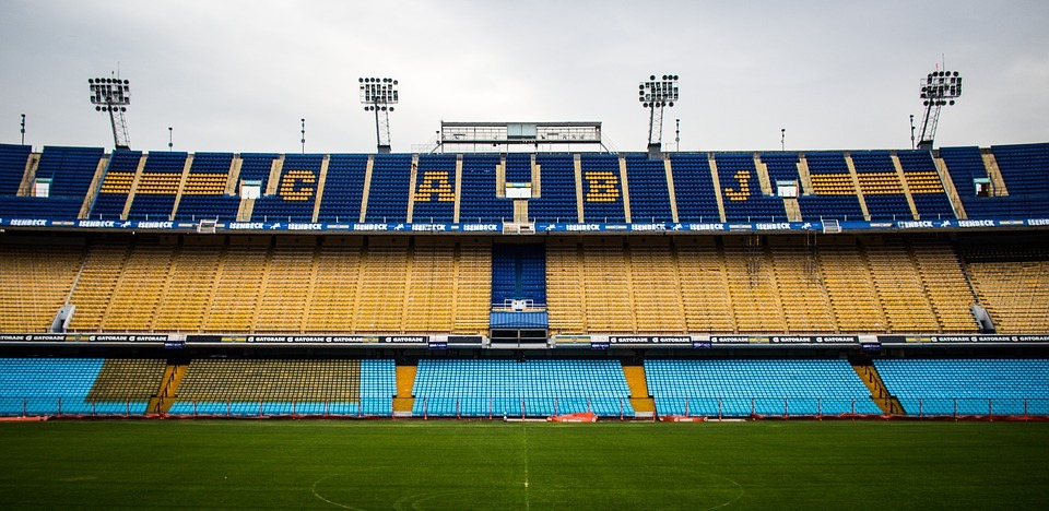 Interior de la Bombonera, estadio de fútbol de Boca Juniors