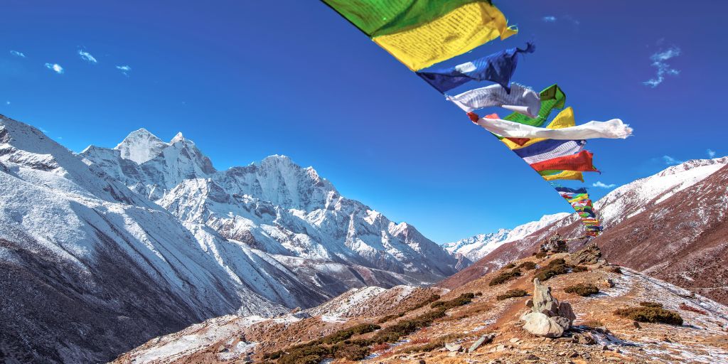 Thamel es un punto de partida popular para hacer excursiones al Himalaya